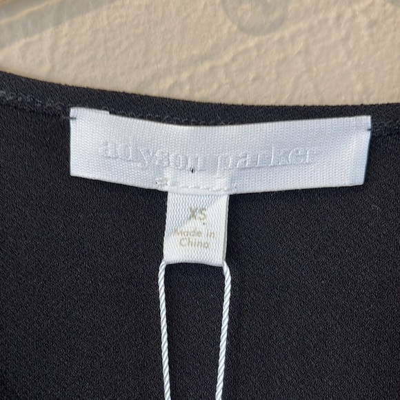 NWT Adyson Parker Tie-Waist Midi Knotted Sash Sheath Black Dress XS - Picture 4 of 14